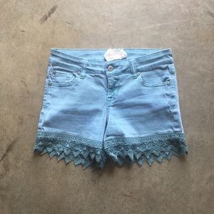 ALTAR’D STATE lace trim shorts